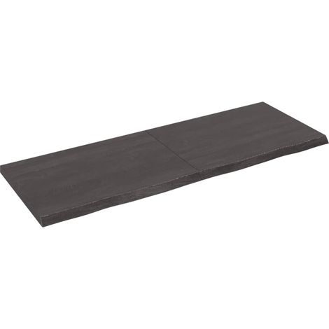 Dessus de table gris foncé bois chêne massif traité (1/5)