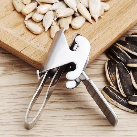 Barres à cacahuètes en acier inoxydable, ouvre-graines de melon, éplucheur de graines de tournesol, pinces à noix, ustensiles de cuisine, accessoires ménagers (1/5)