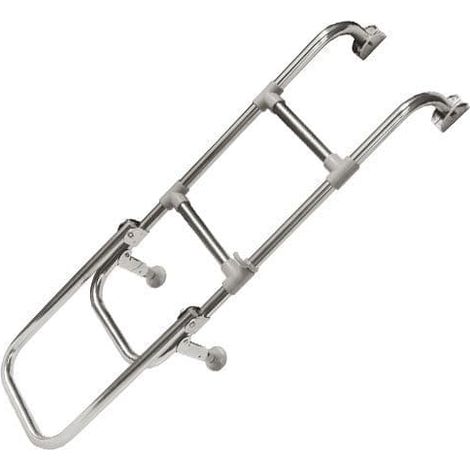 3 + 1 4 Step, Folding Boarding Ladder, Stainless Steel - Marine Boat Yacht (1/2)