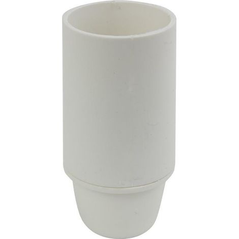 Scame portalampada e14 liscio bianco camicia liscia cappellotto con filetto 190.2000lgb
