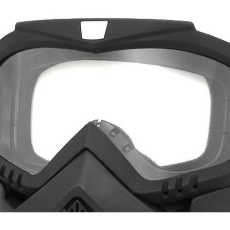 Motorradbrille mit Visier, winddicht, für Fahrten im Freien, transparente Gläser (1/5)