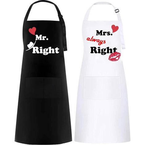 Coppia di tavolette umoristiche Mr. & Mrs., bianche e nere, 2 pezzi (1/5)
