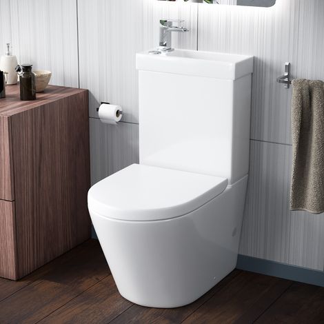 Pilton 2 in 1 Close Coupled Pan, Cistern, Seat & Ozone Waterfall Tap (1/5)