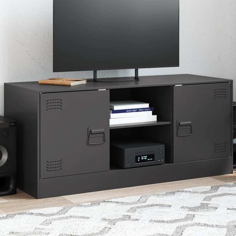 TV-Schrank Schwarz 99x39x44 cm Stahl
