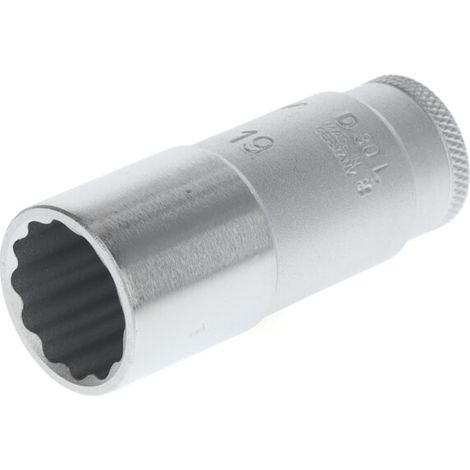 Jeu de clés à douille D 30 L 3/8  12 pans Ouverture de clé 19 mm Longueur 63,5 mm (1/5)