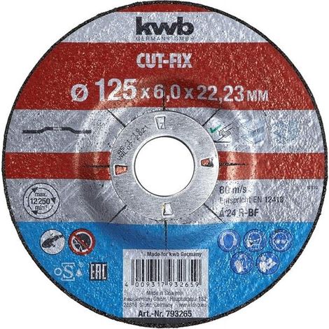 KWB disco dbaste metal 125x6x22 mm 49793265 , Discos Desbaste Metal 125X6X22 Mm de la marca Einhell.