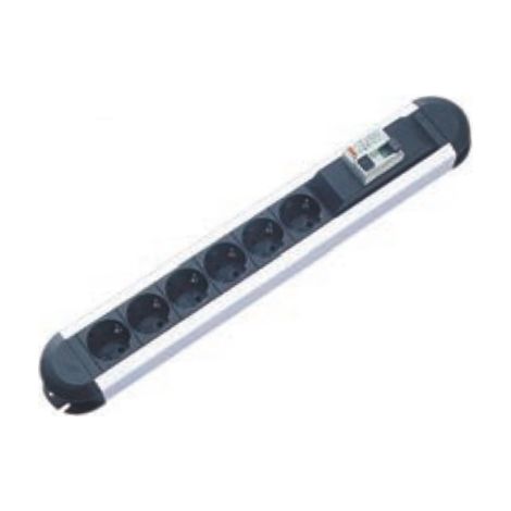BACHMANN PRIMO 6xCEE7/3 1xFI Corrente 2,0m CEE7/7, 331.035 (1/2)