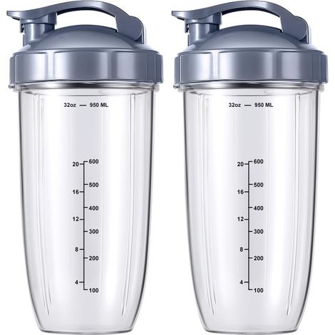 accessori di ricambio per frullatore - Include 2 coperchi ribaltabili portatili - Bicchiere di ricambio per frullatore - Accessori per frullatore - Compatibile con i frullatori NutriBullet 600W/900W