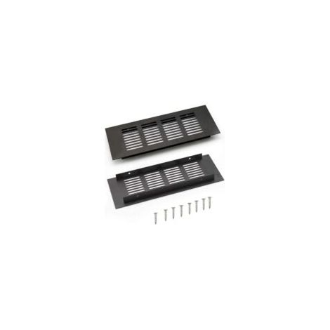 2 Pièces Grille D’aération en Aluminium à Encastrer, Grille de Ventilation 200 mm Angulaire pour la Ventilation des Placards et des Chambres (Noir) (1/5)