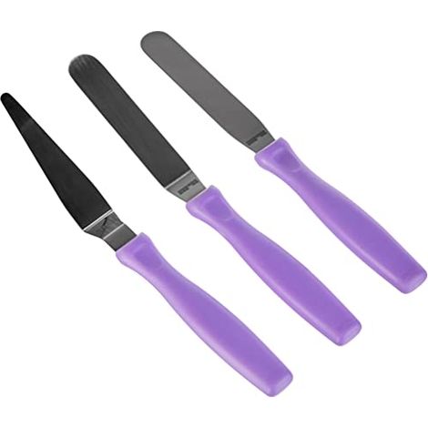 Utensili da cucina Ibili 3 spatole plastica viola ergonomiche (1/4)