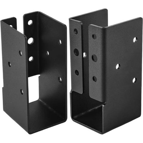 2x4 Holzbalkenträger 2 Stück mit verdeckter Montagehalterung gebraucht Geeignet zum Verbinden von Balken und Säulen von Terrassen Pergolen und schwarz (1/5)