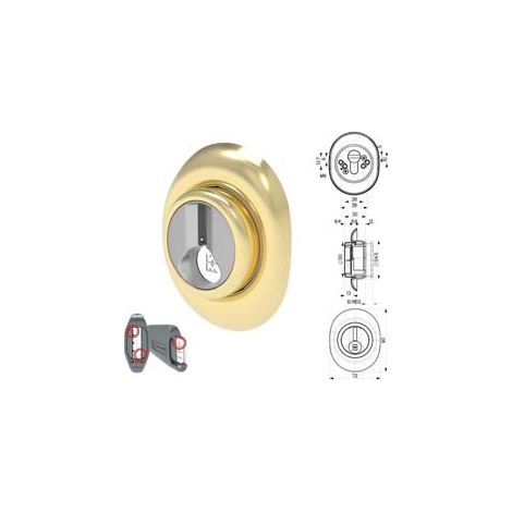 DEFENDER REGOLABILE A MOLLA MAGNETICO DF371P OTTONE- - mm.72x90 - regolazione da mm.12 a mm.22 - 1 pezzi MOTTURA