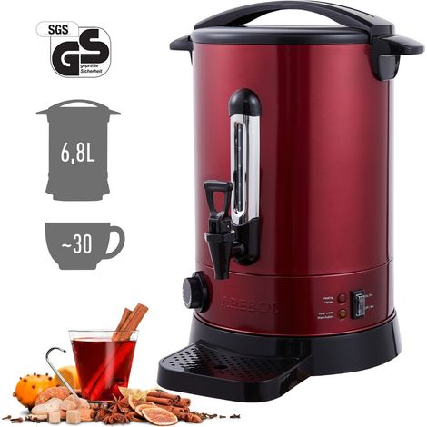 AREBOS Acqua Calda tè Caffè Dispenser 6,8 L Scaldabagno Distributore Bevande Calde 950W (1/5)