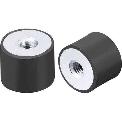 M8 30mm x 30mm Female Rubber Support Vibration Isolator Replace Anti-Vibration Pads Flat Base Block Silentblock 4 Pack (1/5)