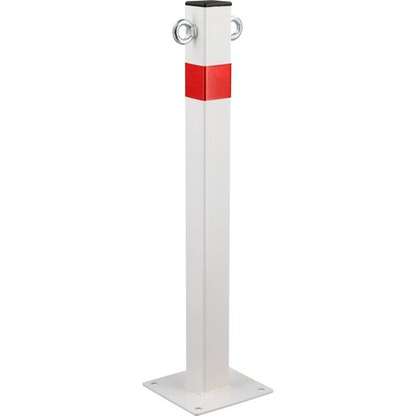 Parkplatzsperre, Absperrprofsten H=60cm, 50x50mm, Grundplatte 19×19cm (1/3)