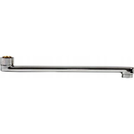 Caño para grifo monomando, plano, 3/4, tipo L, 25 cm