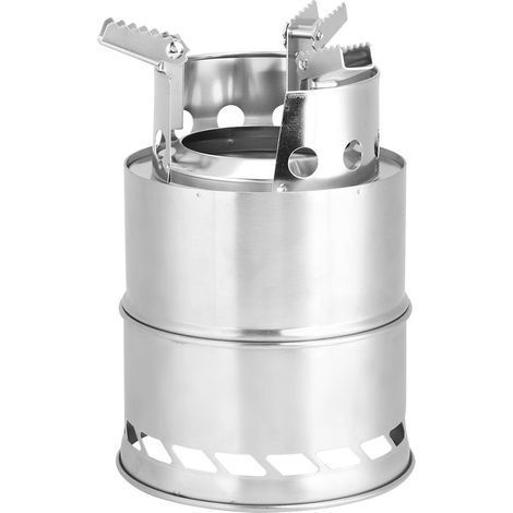 Réchaud de camping pliable extérieur en acier inoxydable, détachable, portable, ustensiles de cuisine pour pique-nique (1/5)