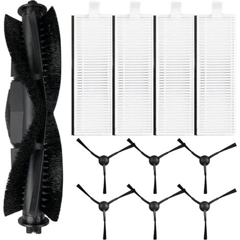 Kit de 11 brosses latérales principales pour aspirateur Robot pour Laresar Evol 3, 1 Brosse à Rouleau Principale, 4 filtres HEPA, (1/4)