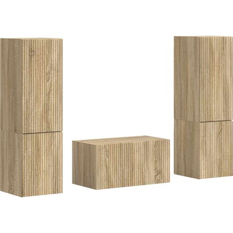 Ensemble meuble TV 5 pcs Chêne Sonoma Bois d'ingénierie