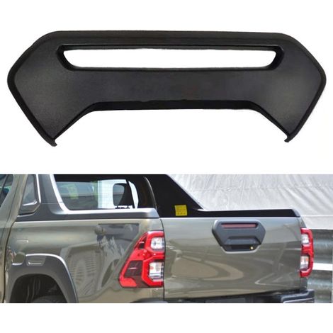 Cache de garniture arrière pour feu stop central hayon, panneau de finition noir mat compatible Toyota Hilux Revo et Hilux Rocco, Plaque de protection carrosserie pick-up arrière, pièce de remplacemen (1/5)