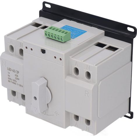 Interrupteur de Transfert Automatique 63A 2P 230V pour Groupe Électrogène et Alimentation de Secours (1/5)