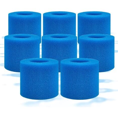 Lot de 10 Cartouches éponge pour Bestway Filtre de Piscine Taille 6, Type VI pour Piscine Compatible avec Bestway 58383 Les filtres, réutilisables (1/5)
