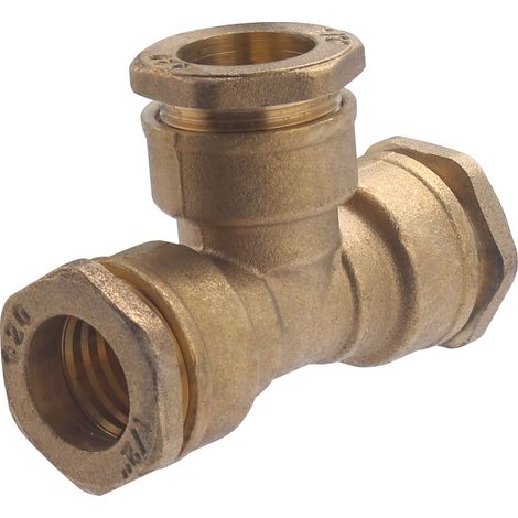 Noyon & Thiebault – Raccord té égal laiton pour tuyau polyéthylène Ø20 – Filetage plomberie – Étanchéité parfaite jusqu'à 10 bar – Démontable et réutilisable