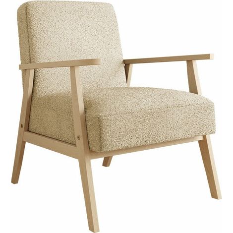 Sillón Clovis 100, Baloo 2074, 76x59x67cm, Tapiz, Patas: Madera, 0 (1/4)