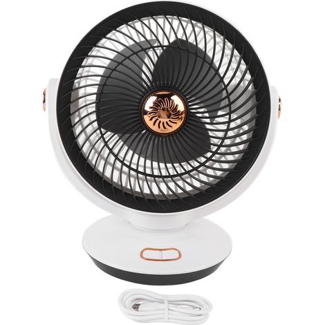 Desk Fans for Bedroom USB 4 Speed Settings Portable Oscillating Air Circulator Fan with Night Light for Home (1/5)