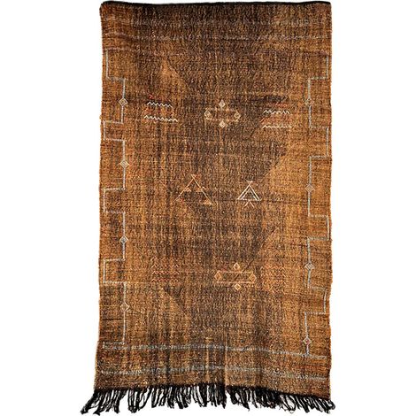 SABRA - Tapis Berbère en Soie de Cactus - Modèle A9 - Tapis Tissé à la Main Style Ethnique et Bohème - Décoration Artisanale Unique