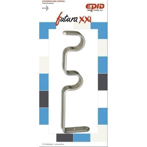 Soporte Barra Cortina 19Mm Doble Metal Niq Futura 21 Epid