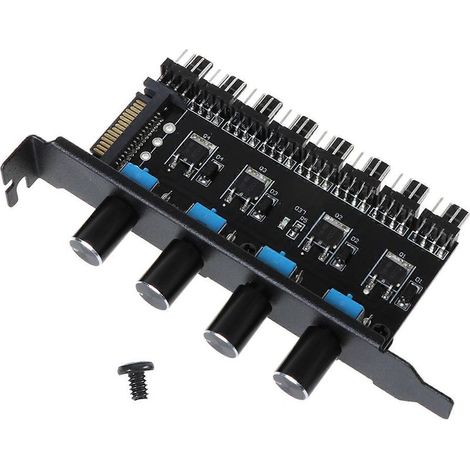 Adaptateur d'extension d'alimentation 1 vers 8 pour ventilateur de refroidissement PWM 4 broches, alimentation 12 V - SATA (1/4)