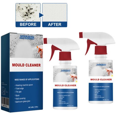 Spray Antifongique Active Chlorine Portable 60 ml 2 Packs Cuisine et Salle de Bain Anti-Moisissure Multifonctionnel pour Murs et Plafonds (1/4)