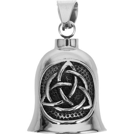 Cloche porte-bonheur pour vélo ou moto, porte-clés décoratif en métal avec pendentif.-3.50X2.50X2.50CM-Silver (1/3)
