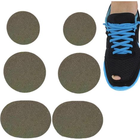 6 Pièces Patchs, Autocollant Réparation, Cuir PU Microfibre, Respirant Flexible, Chaussures Sport Randonnée Bagages
