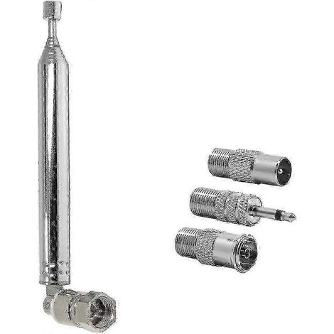 Antenne radio FM télescopique 75 ohms pour amplificateurs Hi-Fi/AV et mini-chaînes (1/4)