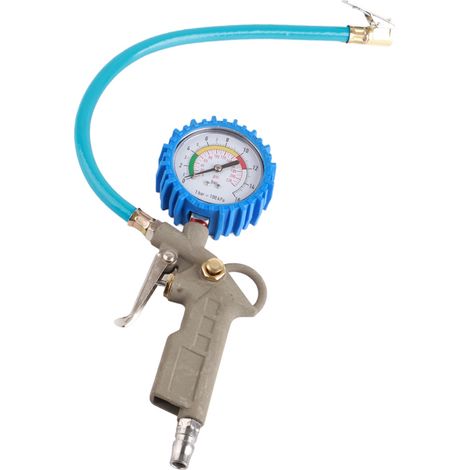 Reifendruckmesser für Pkw, Lkw und Motorräder, 0-220 PSI Druckmesser, Aufpumpgerät und präzises Prüfgerät (1/5)