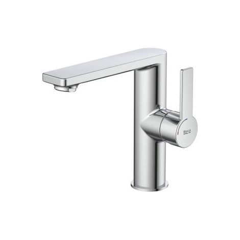MEZCLADOR LAVABO TARGA DE CUERPO LISO CON AIREADOR Y MANETA LATERAL CROMO