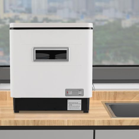 Lave-Vaisselle De Table Mini Lave Vaisselle 60 L, Lavage + Désinfection + Stockage fonction, 6 couverts 800 W, Lave Vaisselle Encastrable Pour Petites Cuisines, Appartements