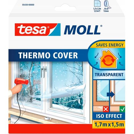 Film isolant thermique TESA pour un second vitrage de fenêtre transparente 1,7 m x 1,5 m