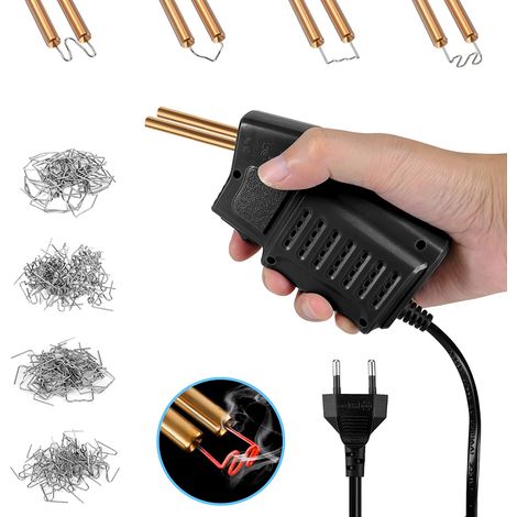 Machine de soudage plastique portable Kit de réparation de fissures de panneau de voiture portable Agrafeuse à chaud de découpe thermique Ensemble d'outils de réparation de plastique avec 400 clous d (1/5)