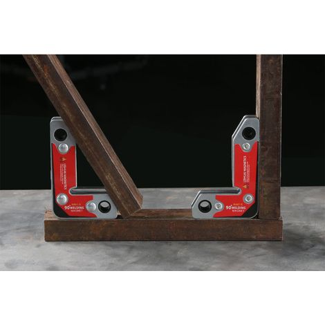 Supporto, accessori per utensili elettrici, accessori per saldatura, presse angolari per saldatura magnetica, accessori per utensili per saldatura potenti, 2 pezzi. (1/4)