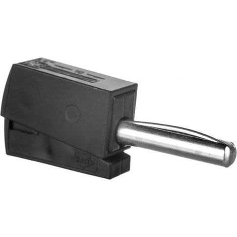 Conector banana para enchufe, 4 mm de diámetro, negro, 215-311