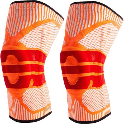2 paires de genouillères, coussinets en gel, stabilisateurs latéraux, tissu respirant, pour sport (1/5)