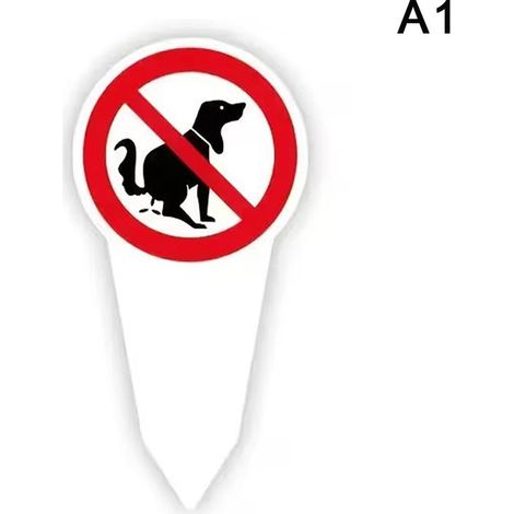 Panneau en plastique « Interdit aux chiens de laisser leurs déjections canines » – Panneau d’avertissement pour le jardin-AquaForge