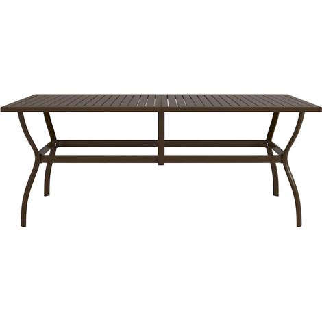 Maison Exclusive - Gartentisch Braun 190x80x72 cm Stahl (1/5)