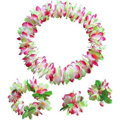 4-teiliges Set aus Halsketten, Armbändern und Haarbändern
