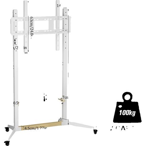 Support TV Mobile, Hauteur Réglable, Compatible avec Écrans de 40" à 100", 40-100inch (1/2)