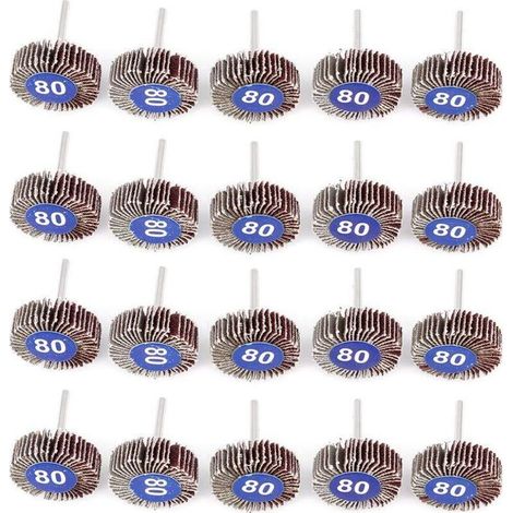 Lntyq Roues à lamelles, 20Pcs 32 x 10 x 3.2mm Jeu de Disques de Ponçage Abrasif pour Outils Rotatifs électriques (1/5)