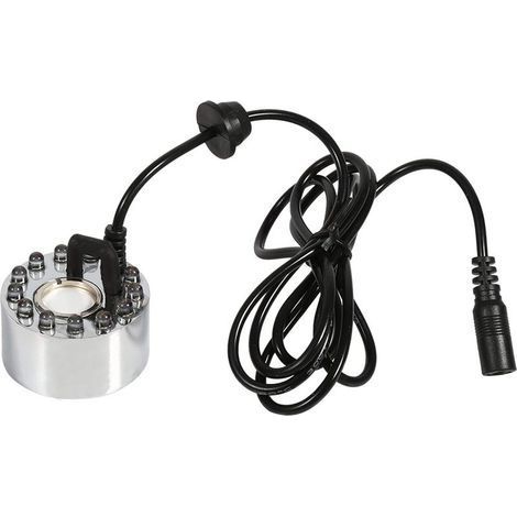 Brouillard d'eau de Bassin de Fontaine, humidificateur d'air de brumisateur d'atomiseur de nébuliseur ultrasonique,12 LED 24 V Couleur(Three-Color Gradient Atomizer) brumisateur à ultrasons br (1/5)